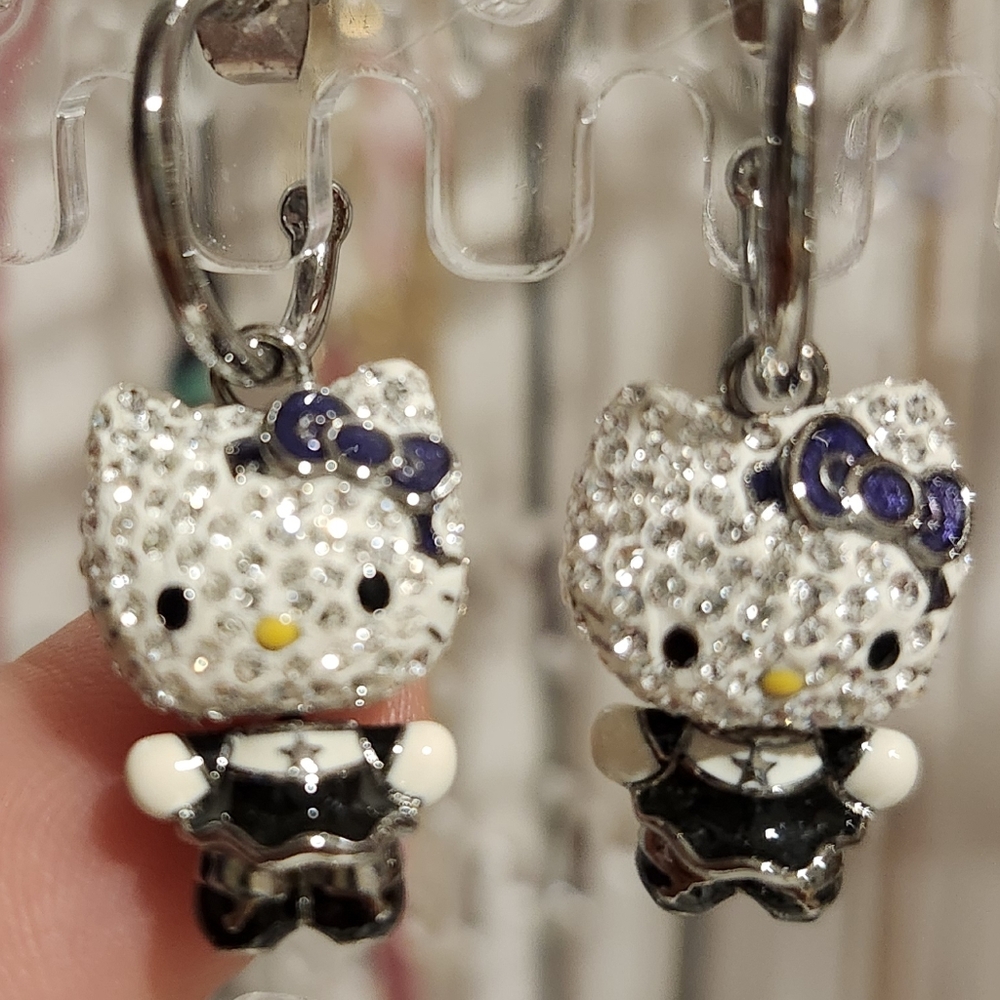 Hello Kitty Silver and Black Charm Jewelry